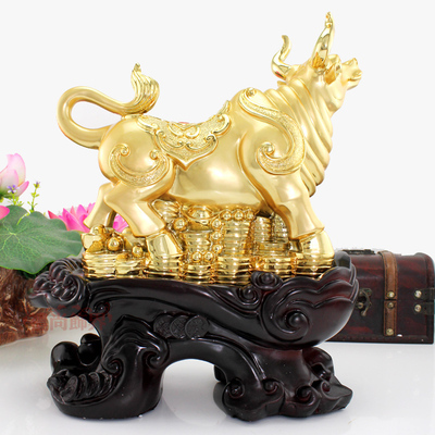 運勢如虹牛擺件 牛氣沖天的商務禮品與家居擺設